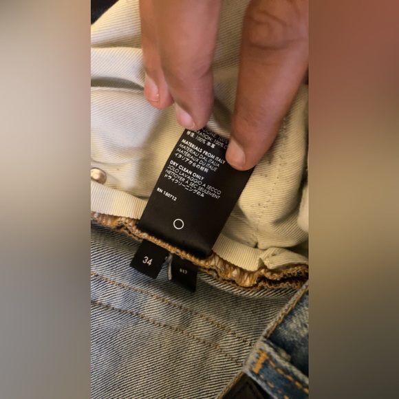 Amiri leather clay indigo jeans size 34 - Picture 7 of 9